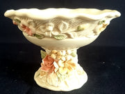 EISDESSERT BECHER - Keramik / Steingut, Jugendstil Blumen Blüten Strauß Flora Relief Design Dekor